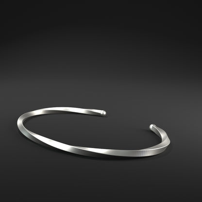 Brazalete ovalado abierto "barra torcida"