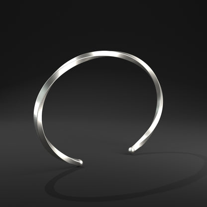 Brazalete ovalado abierto "barra torcida"