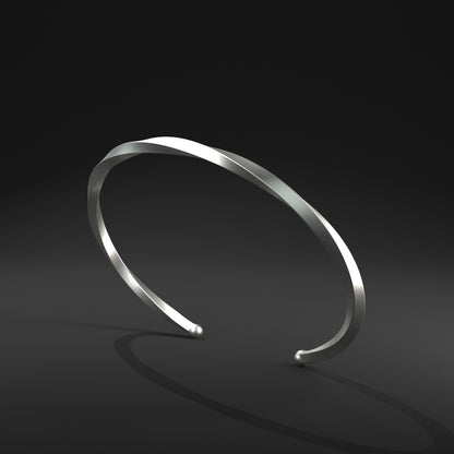 Brazalete ovalado abierto "barra torcida"